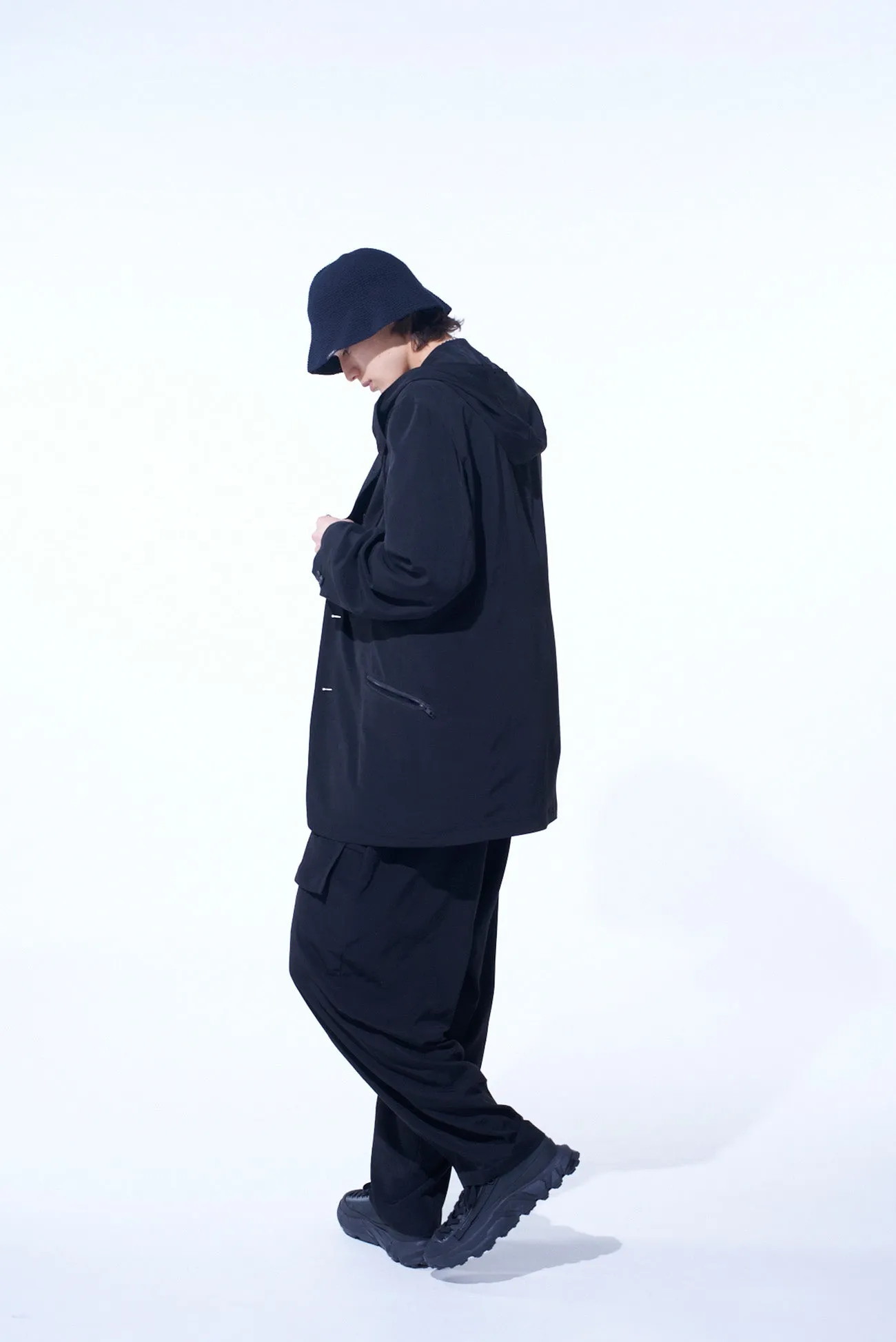 CREPE de CHINE HOODED JACKET