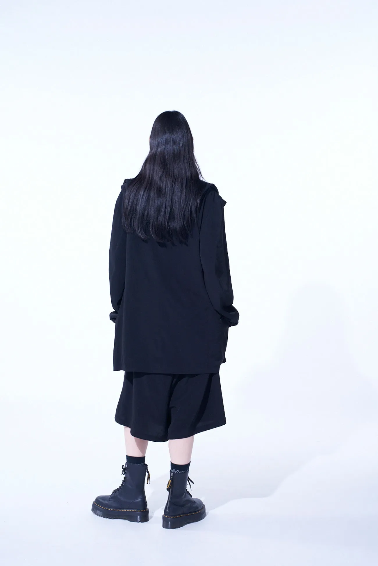 CREPE de CHINE HOODED JACKET