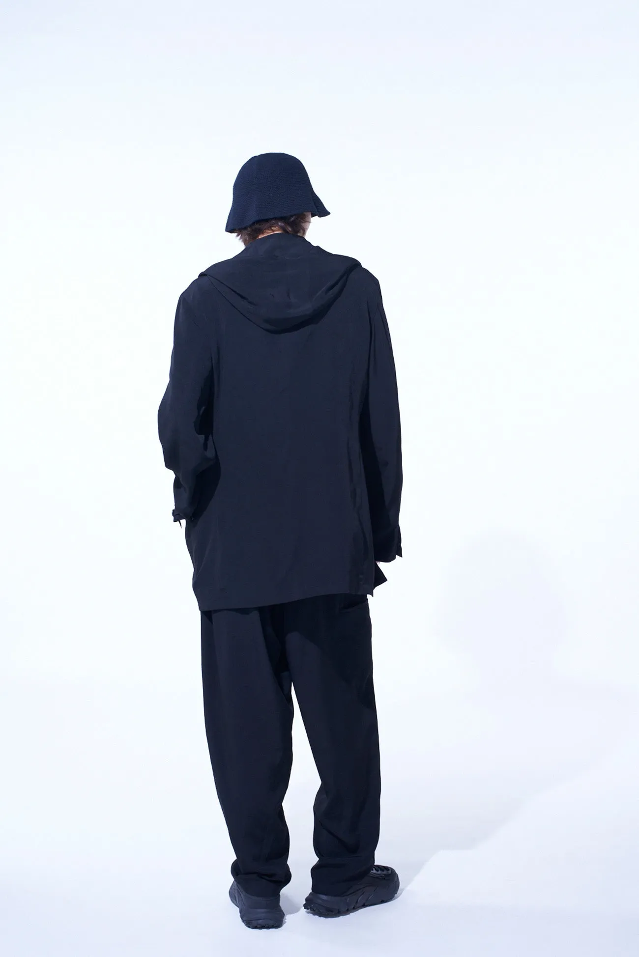 CREPE de CHINE HOODED JACKET