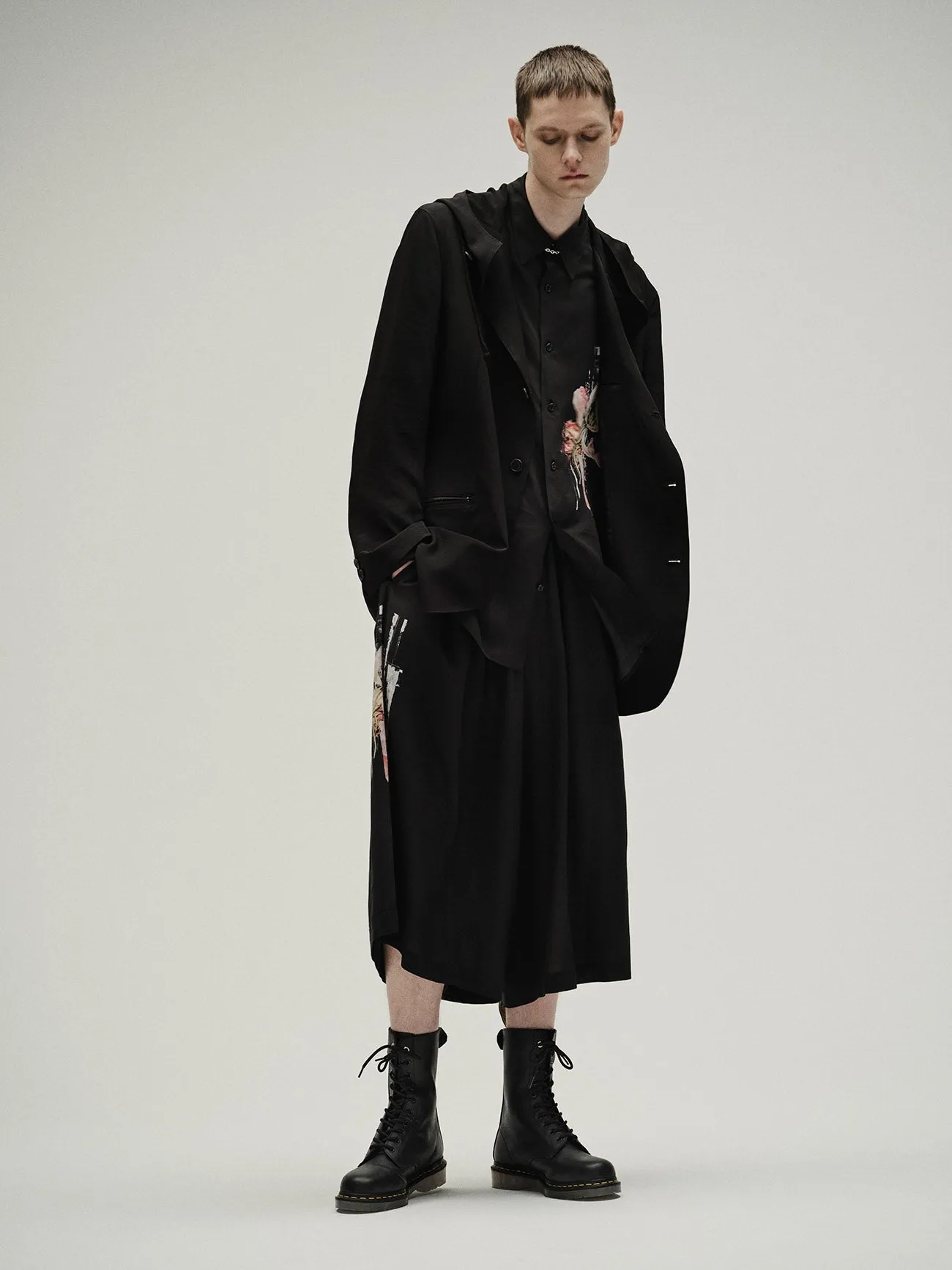 CREPE de CHINE HOODED JACKET