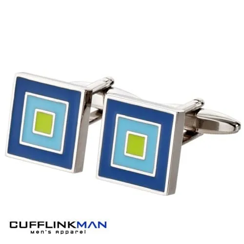 Cubic Blue Cufflinks