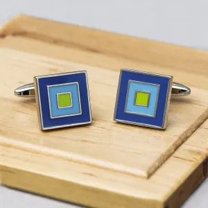 Cubic Blue Cufflinks
