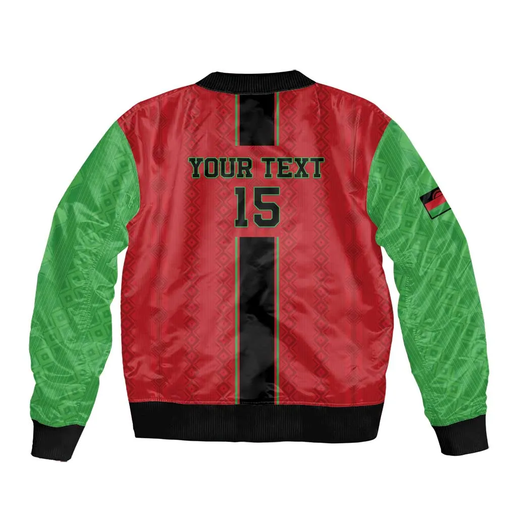 Custom Afro Malawi Football Bomber Jacket Go Champions - African Pattern LT15