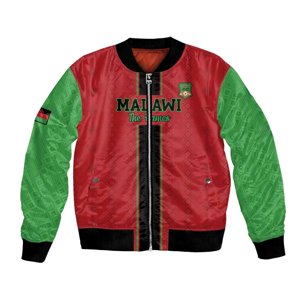 Custom Afro Malawi Football Bomber Jacket Go Champions - African Pattern LT15
