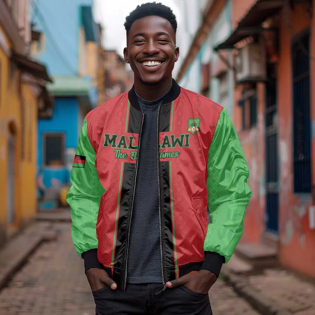 Custom Afro Malawi Football Bomber Jacket Go Champions - African Pattern LT15