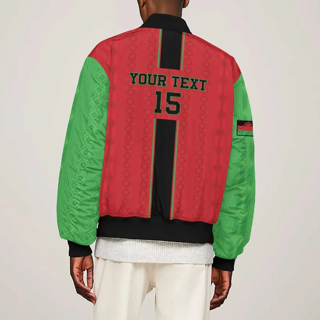Custom Afro Malawi Football Bomber Jacket Go Champions - African Pattern LT15