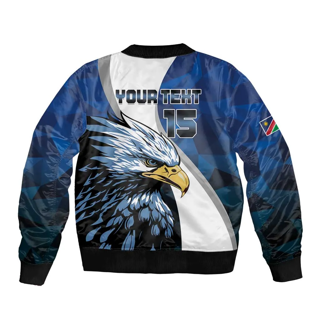 Custom Afro Namibia Cricket Bomber Jacket Go Eagles LT15