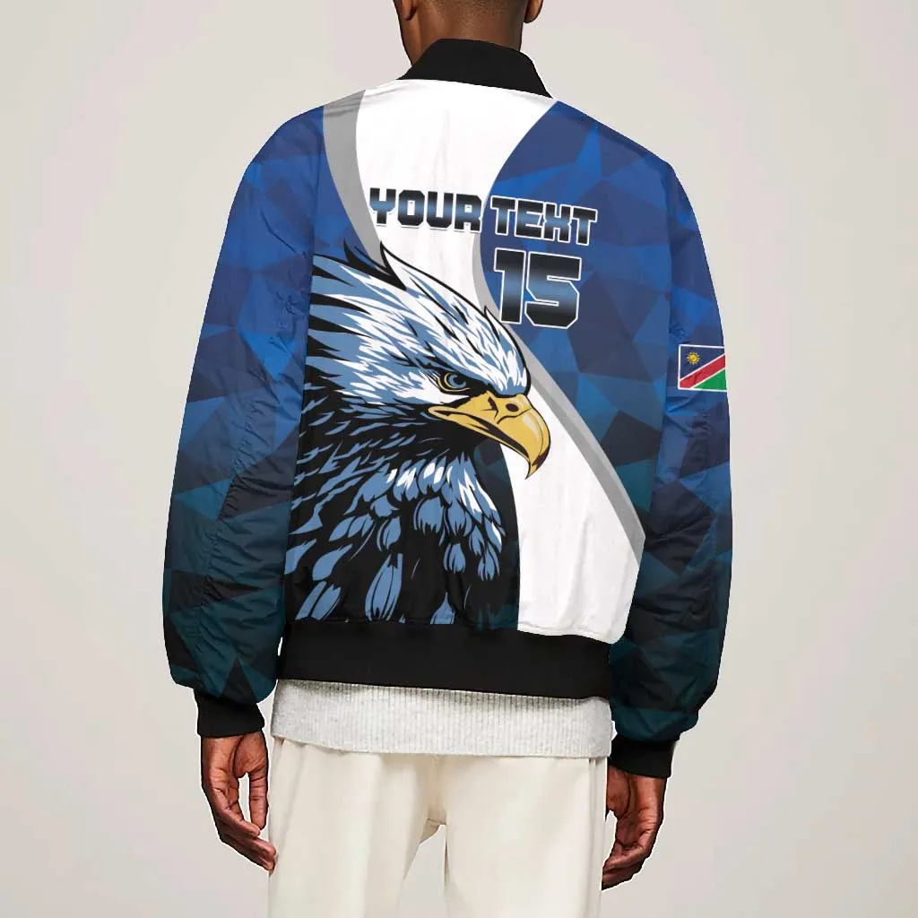 Custom Afro Namibia Cricket Bomber Jacket Go Eagles LT15