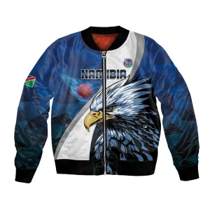 Custom Afro Namibia Cricket Bomber Jacket Go Eagles LT15