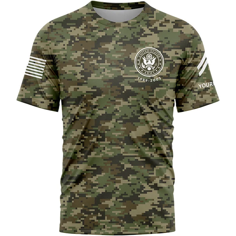 Custom Camo 1776 We The People Freedom American Flag U.S Army Military Rank Corporal Veteran Name T-Shirt | Father's Day Gifts