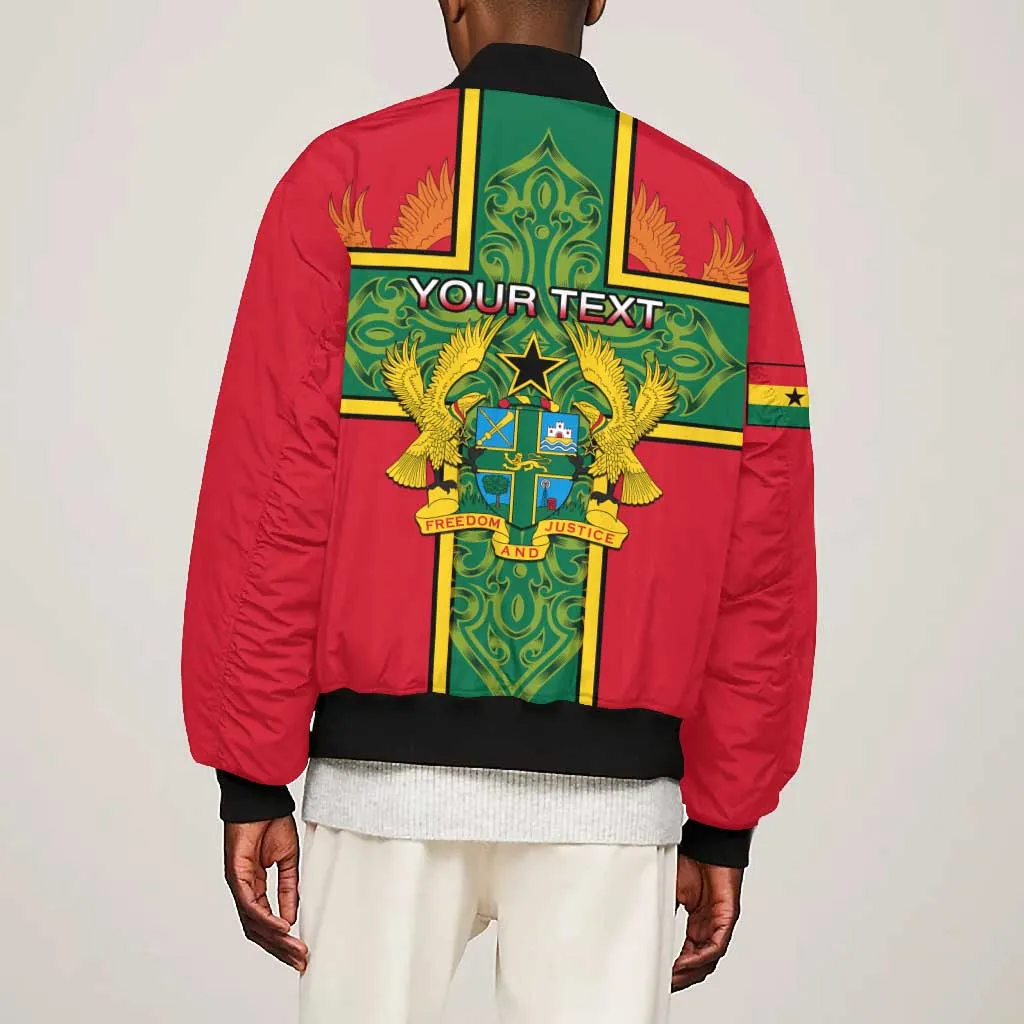 Custom Ghana Bomber Jacket with Cross of Saint George and Tawny Eagles LT01