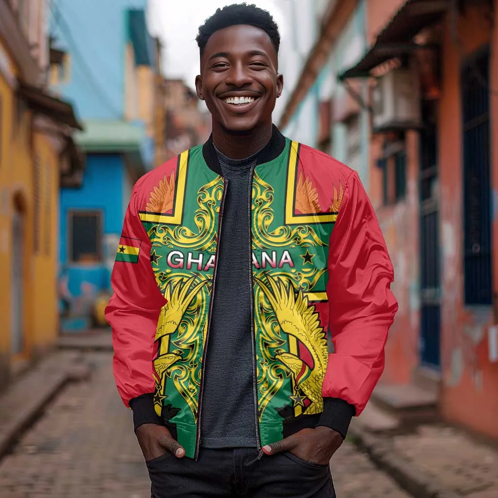 Custom Ghana Bomber Jacket with Cross of Saint George and Tawny Eagles LT01