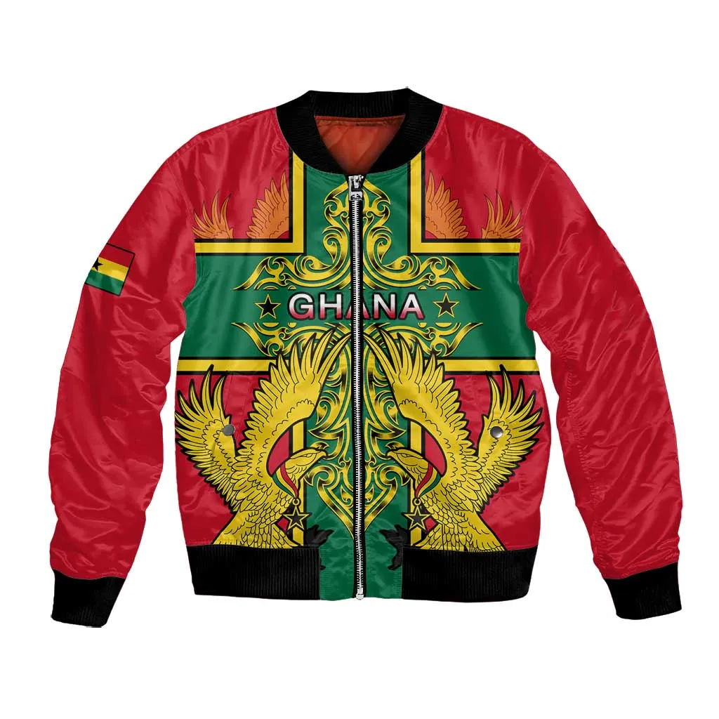 Custom Ghana Bomber Jacket with Cross of Saint George and Tawny Eagles LT01