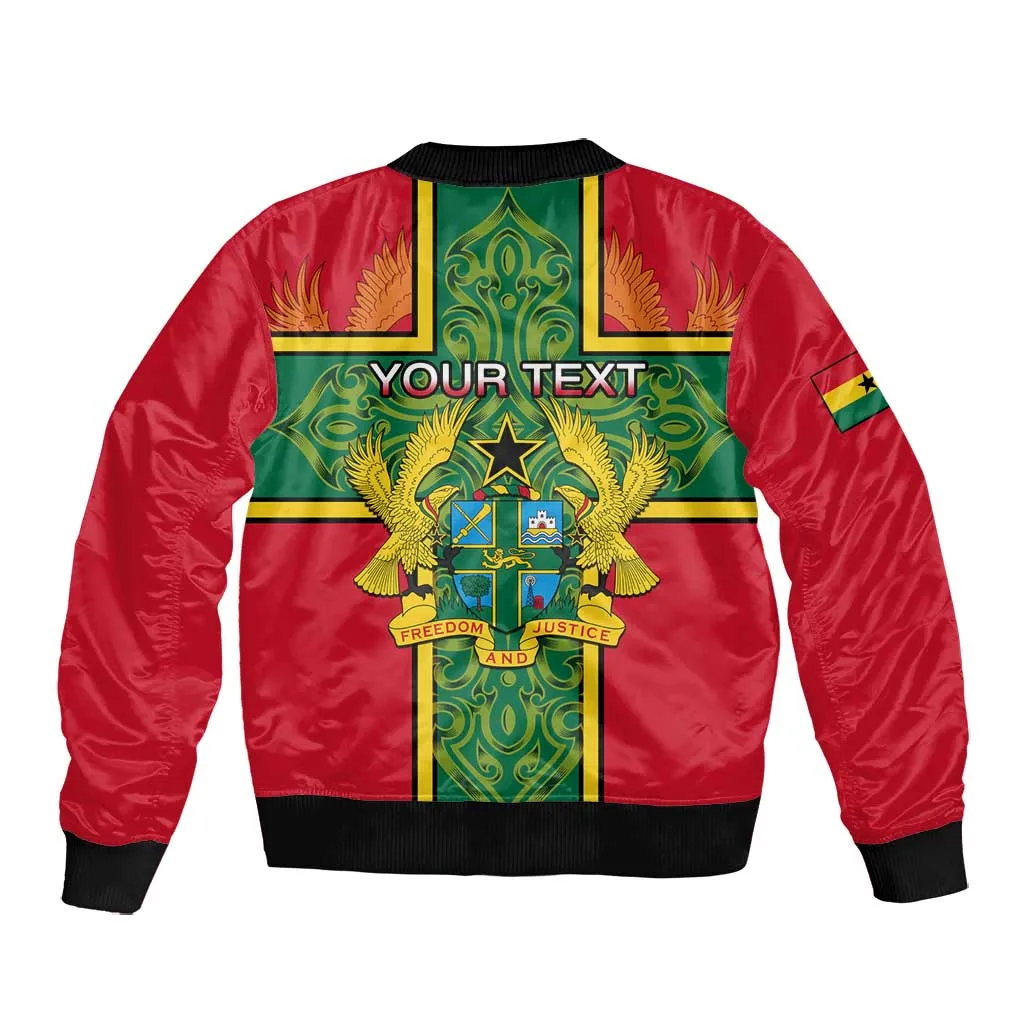 Custom Ghana Bomber Jacket with Cross of Saint George and Tawny Eagles LT01