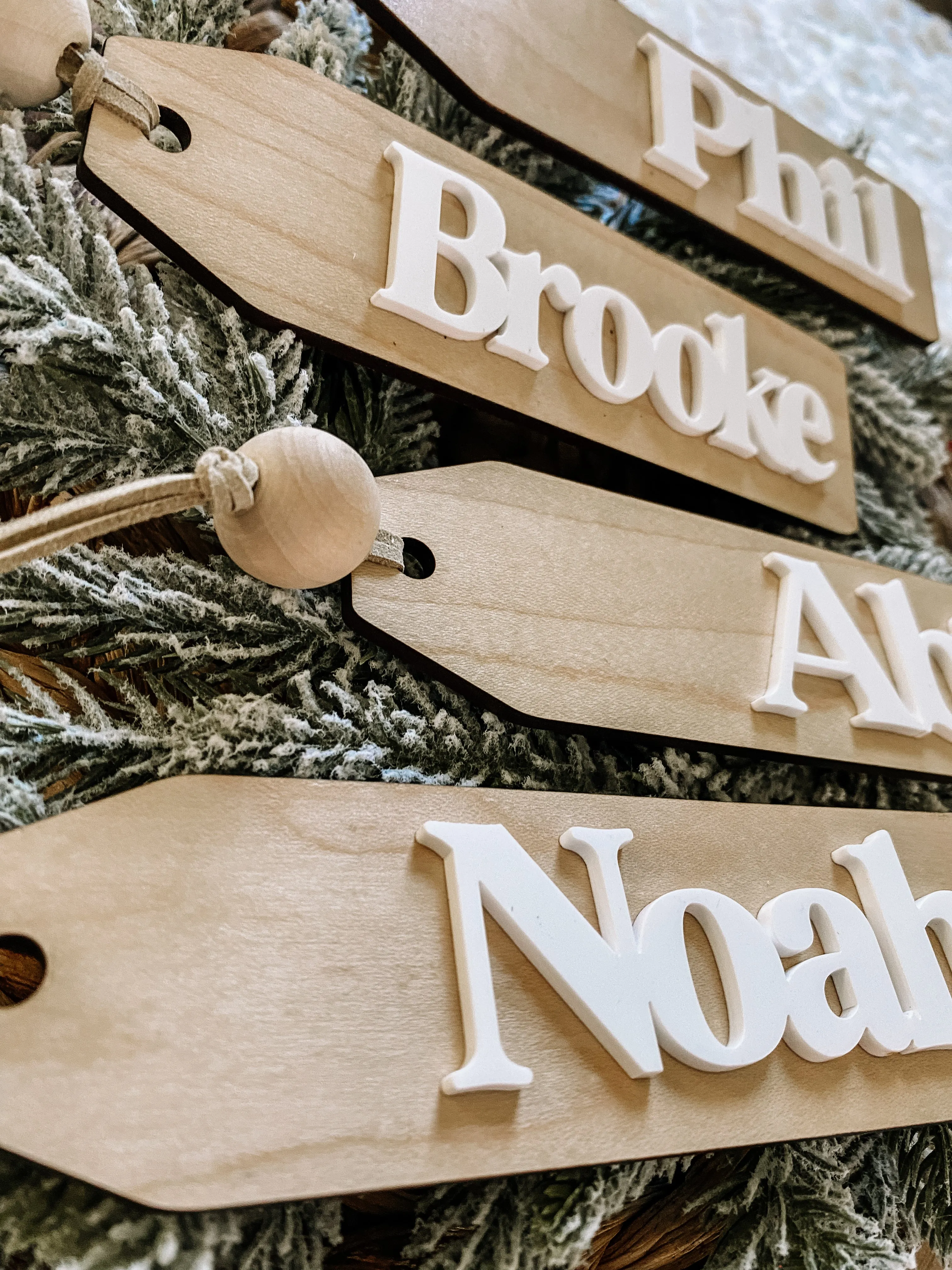 Custom Layered Stocking Tags