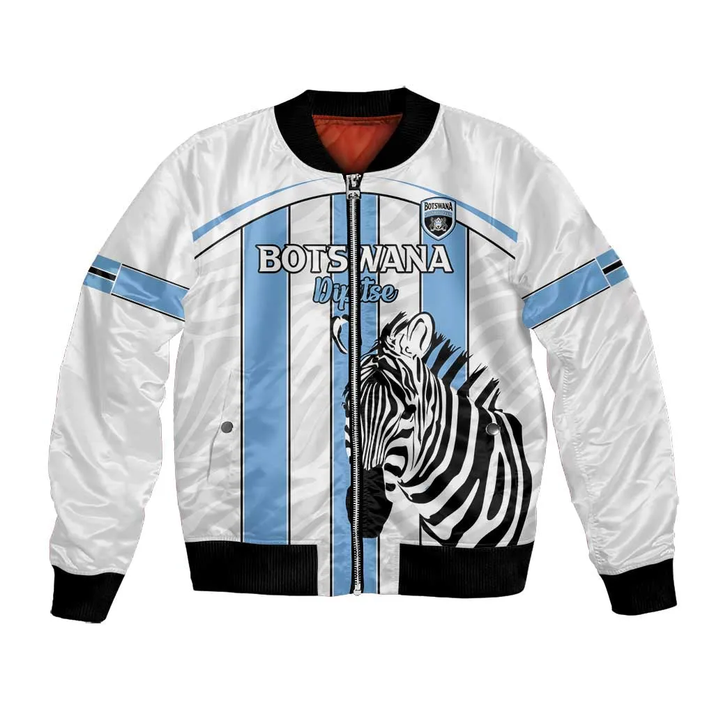 Custom Lefatshe la Botswana Football Bomber Jacket Come On Dipitse LT15