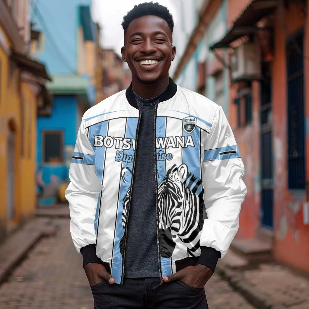 Custom Lefatshe la Botswana Football Bomber Jacket Come On Dipitse LT15