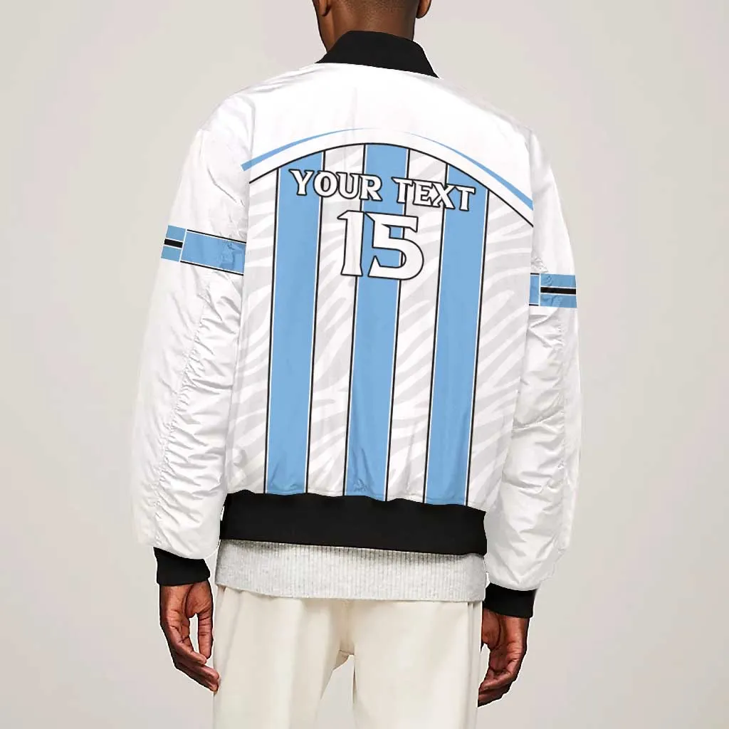 Custom Lefatshe la Botswana Football Bomber Jacket Come On Dipitse LT15