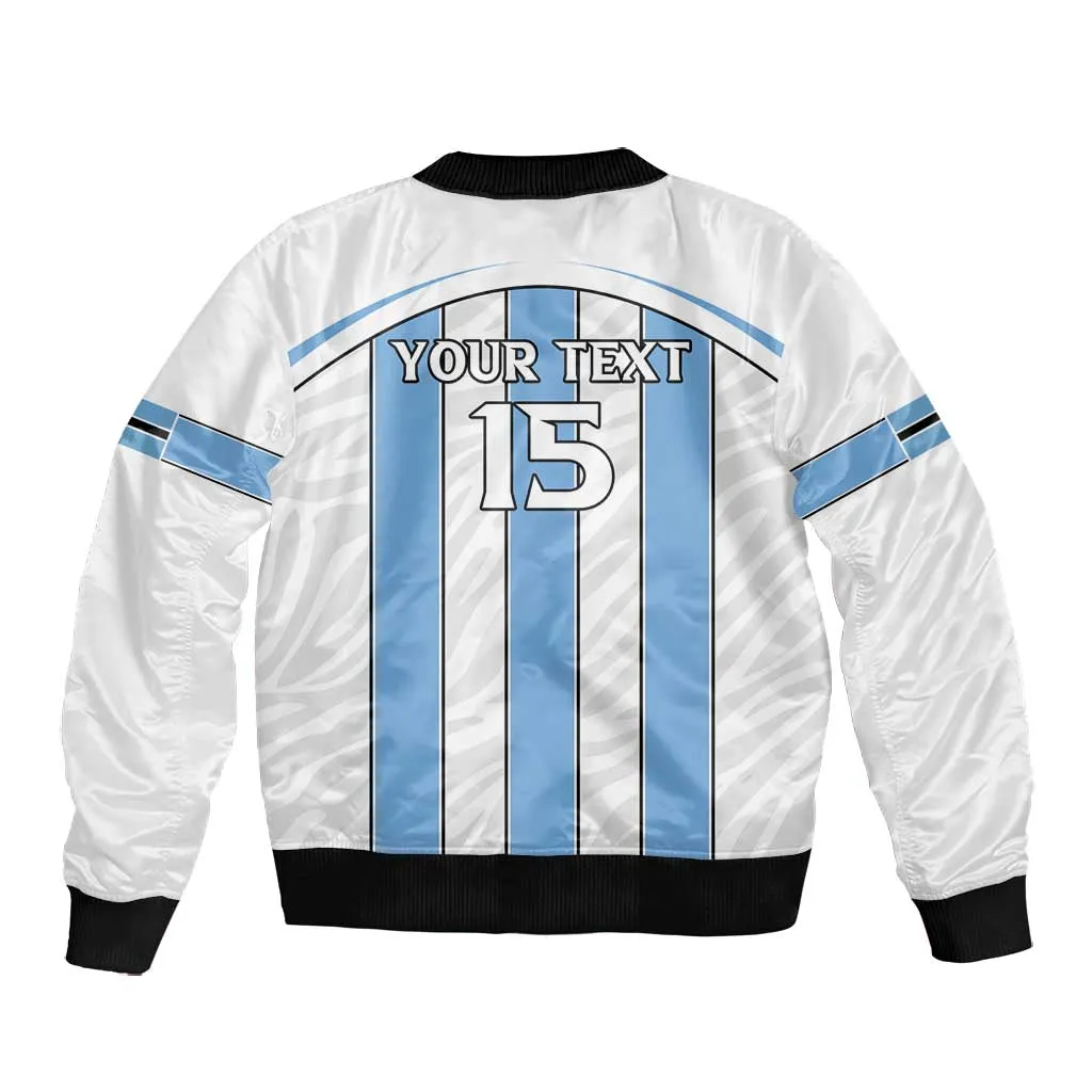 Custom Lefatshe la Botswana Football Bomber Jacket Come On Dipitse LT15