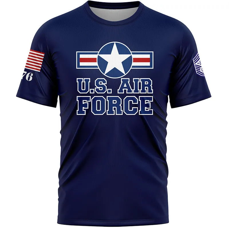 Custom Navy 1776 U.S Air Force Military Rank Name T-Shirt