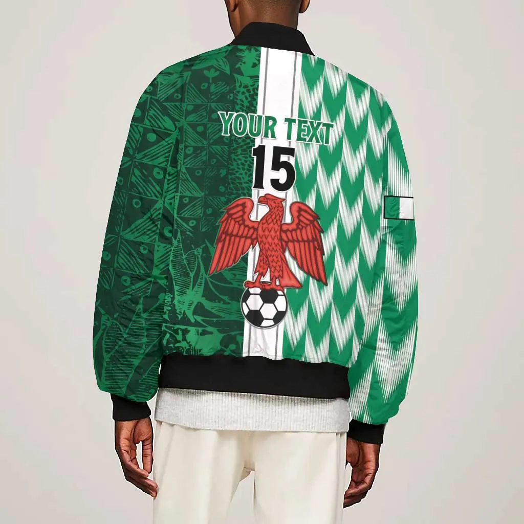 Custom Nigeria Football Bomber Jacket Go Champions LT15