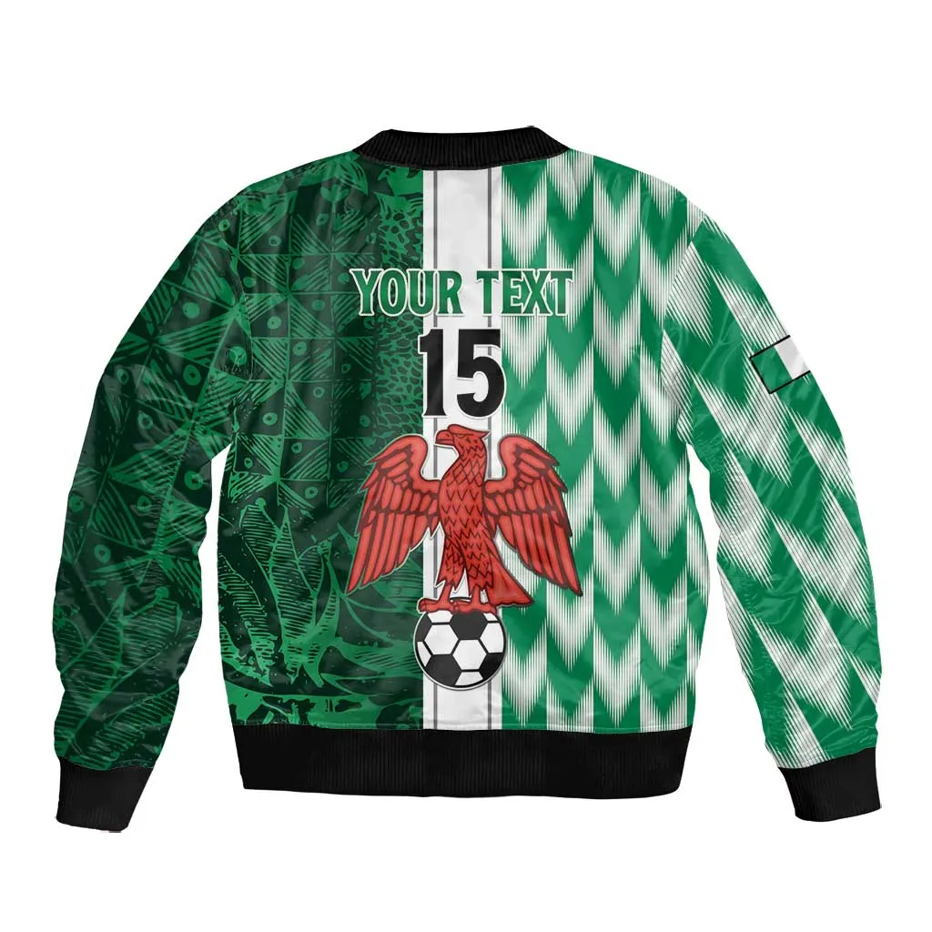 Custom Nigeria Football Bomber Jacket Go Champions LT15