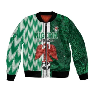 Custom Nigeria Football Bomber Jacket Go Champions LT15