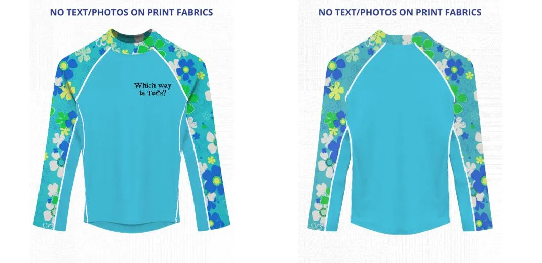 Custom Rash Guard (Kids, Women, Men) Long Sleeve