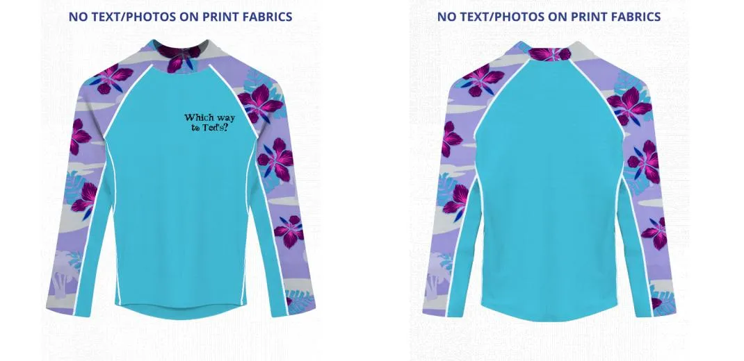 Custom Rash Guard (Kids, Women, Men) Long Sleeve