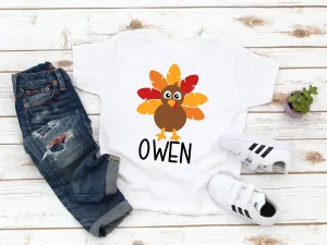Custom Thanksgiving Turkey Kids T-Shirt