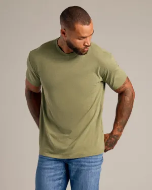 Dark Heather Willow Short Sleeve Crew Neck Tee