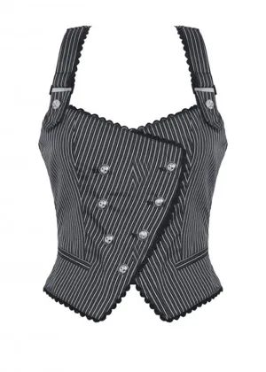 Dark In Love Academic Top Black White