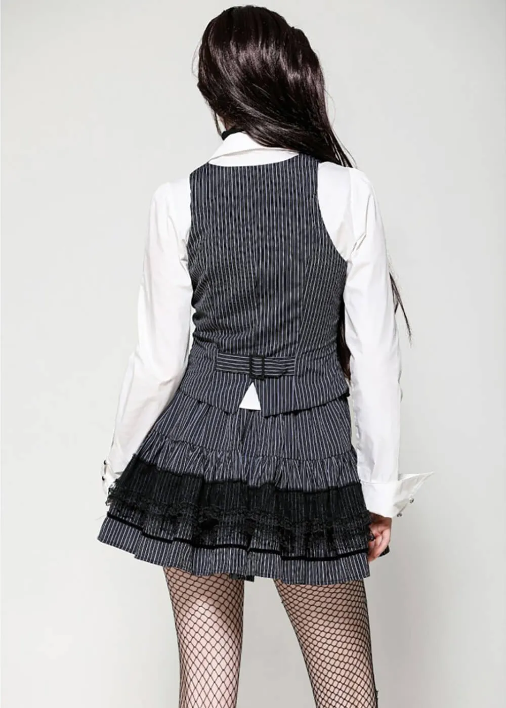 Dark In Love Academic Top Black White