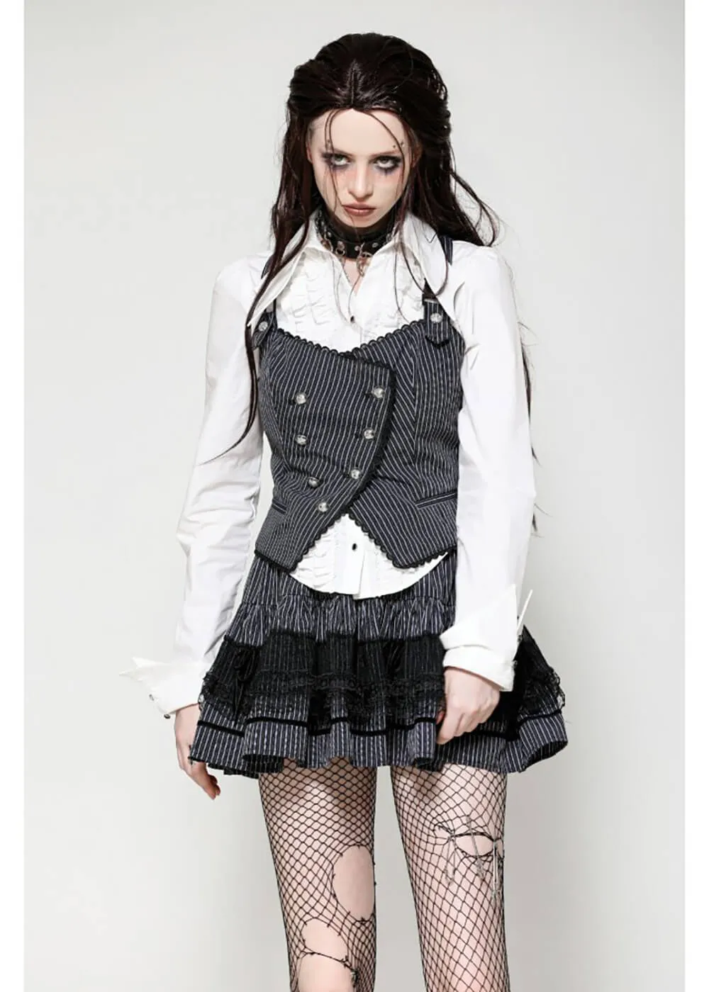 Dark In Love Academic Top Black White