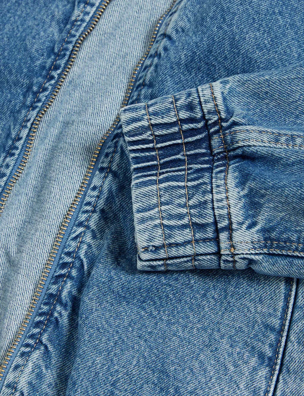 Denim Relaxed Harrington Jacket