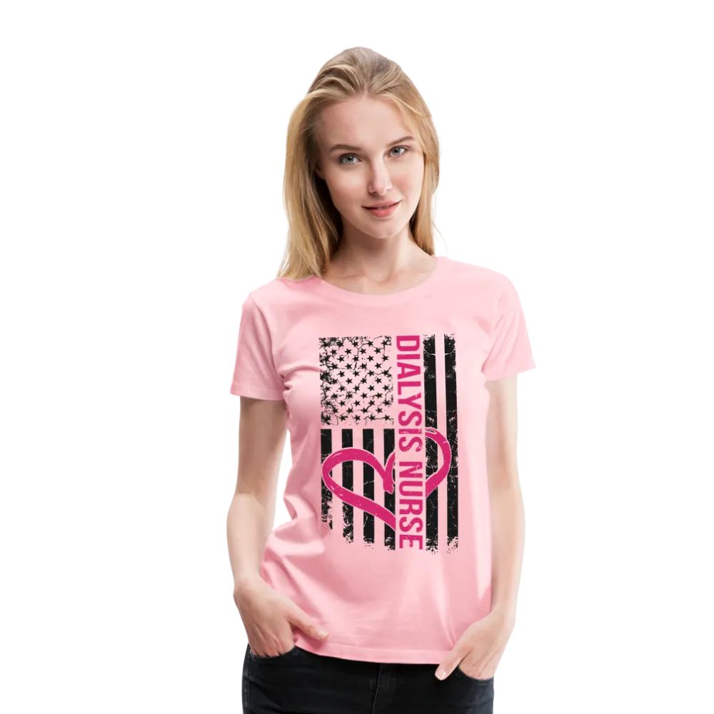 Dialysis Nurse Flag Women's Premium T-Shirt (CK1582)