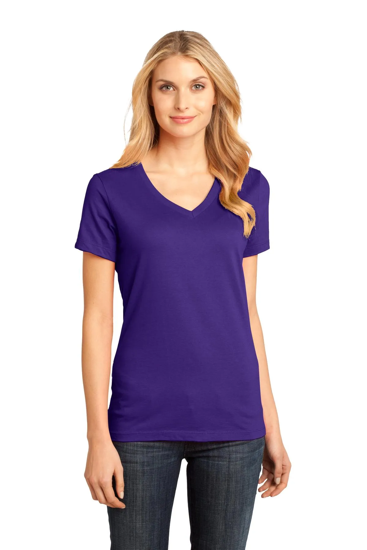 District¨ - Women's Perfect Weight¨ V-Neck Tee. DM1170L