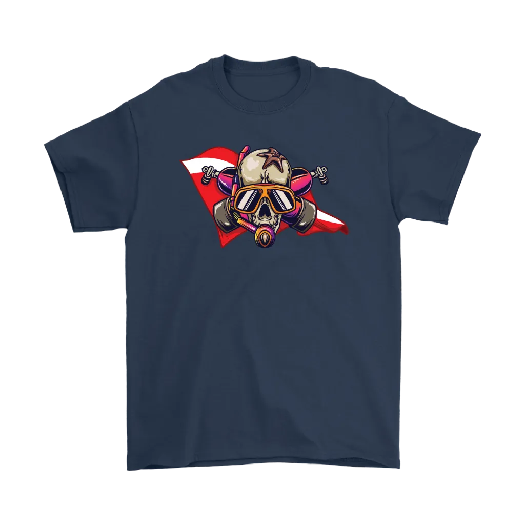 Diver Down T-shirt, Diver Skull Shirt, Funny Scuba Diver Shirt, Scuba Hoodie