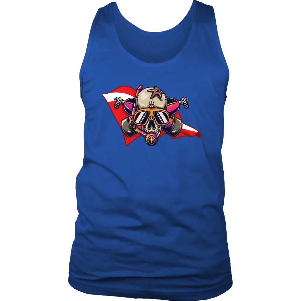 Diver Down T-shirt, Diver Skull Shirt, Funny Scuba Diver Shirt, Scuba Hoodie