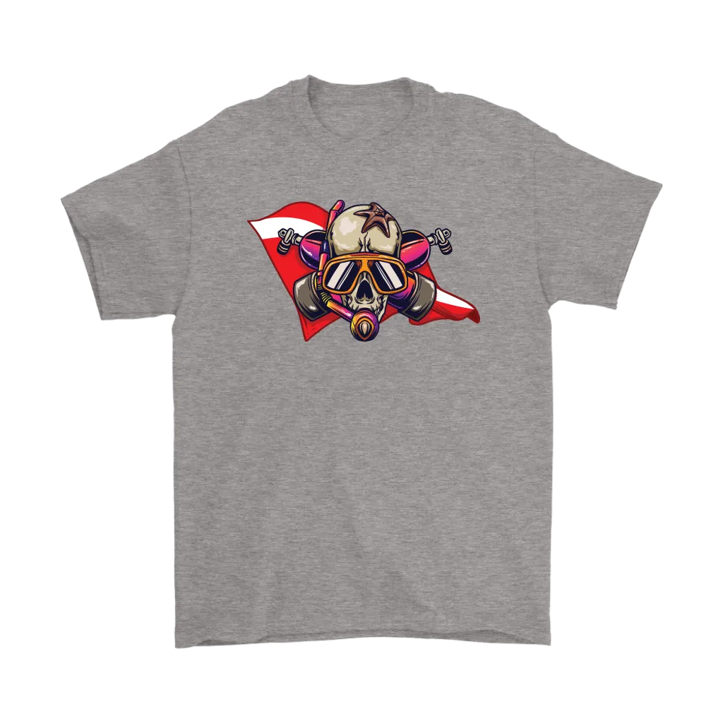 Diver Down T-shirt, Diver Skull Shirt, Funny Scuba Diver Shirt, Scuba Hoodie