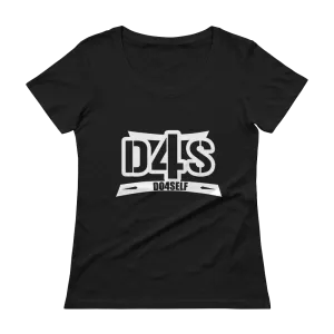 Do4Self Ladies Shirt Sleeve Fitted T-Shirt Black