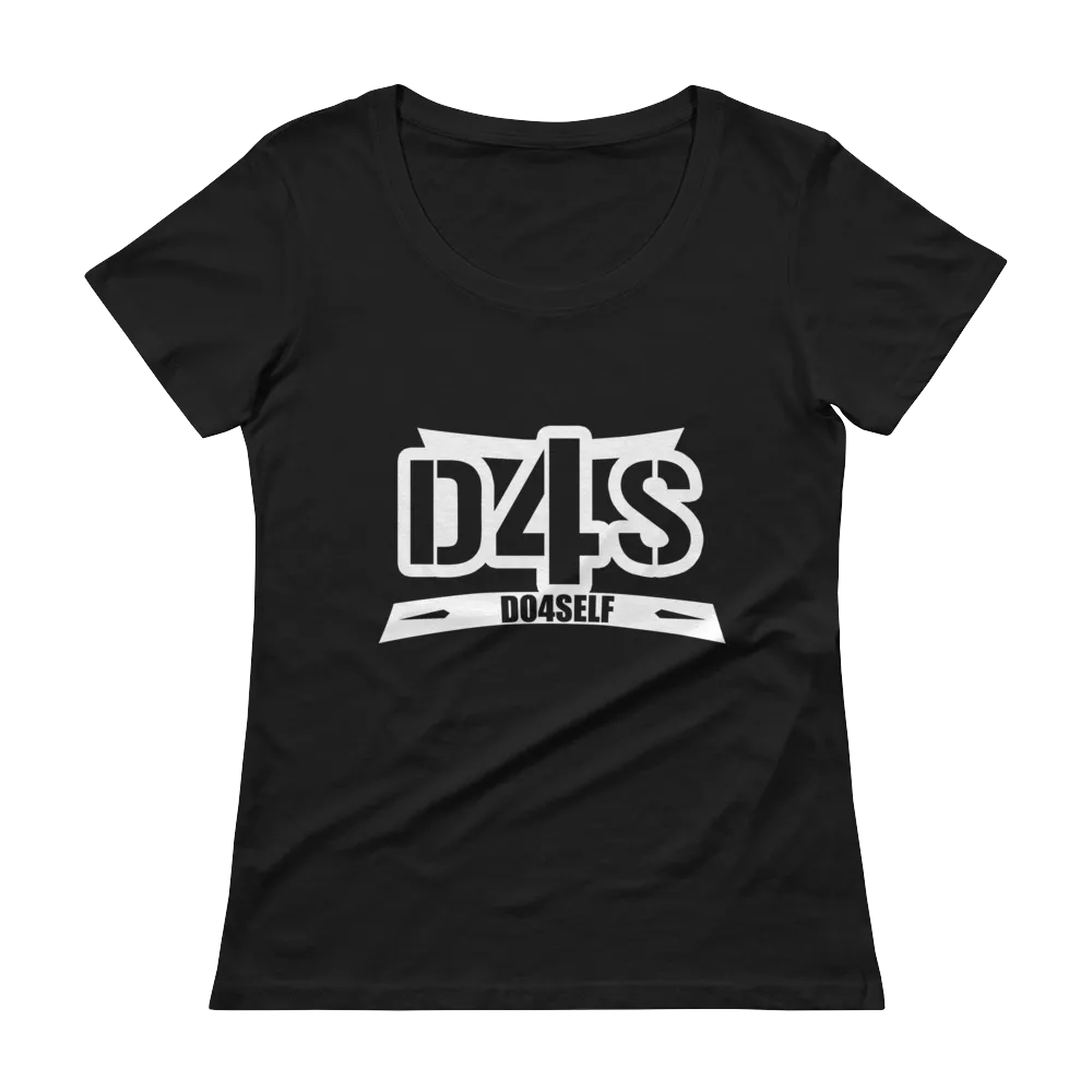 Do4Self Ladies Shirt Sleeve Fitted T-Shirt Black