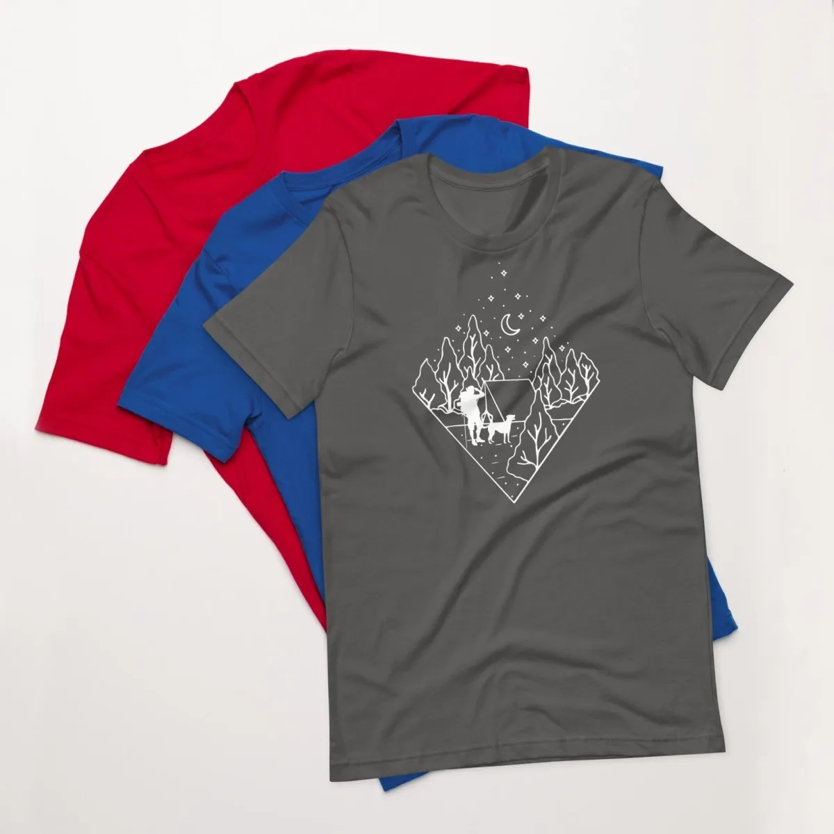 Dog Dad Camping T-Shirt