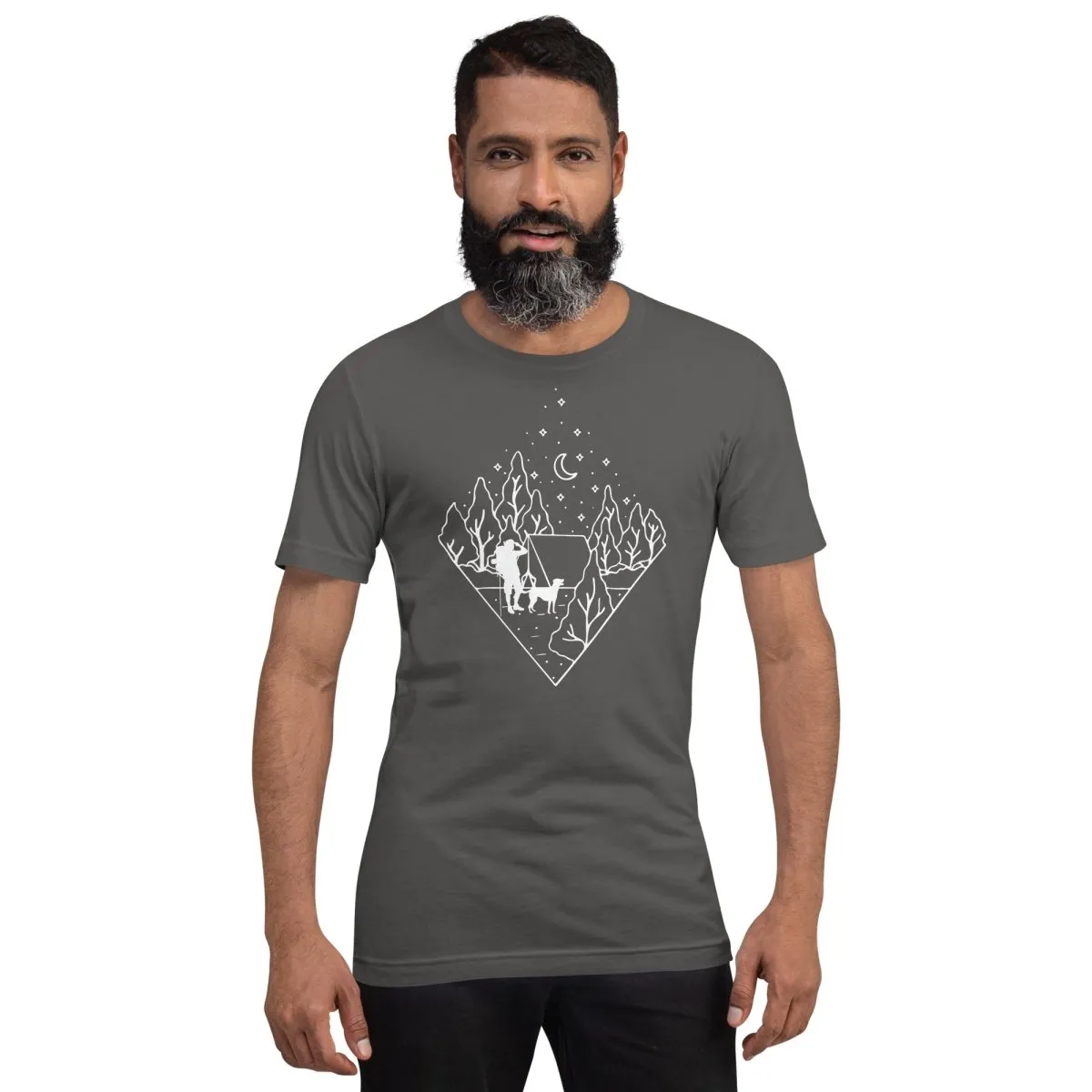 Dog Dad Camping T-Shirt