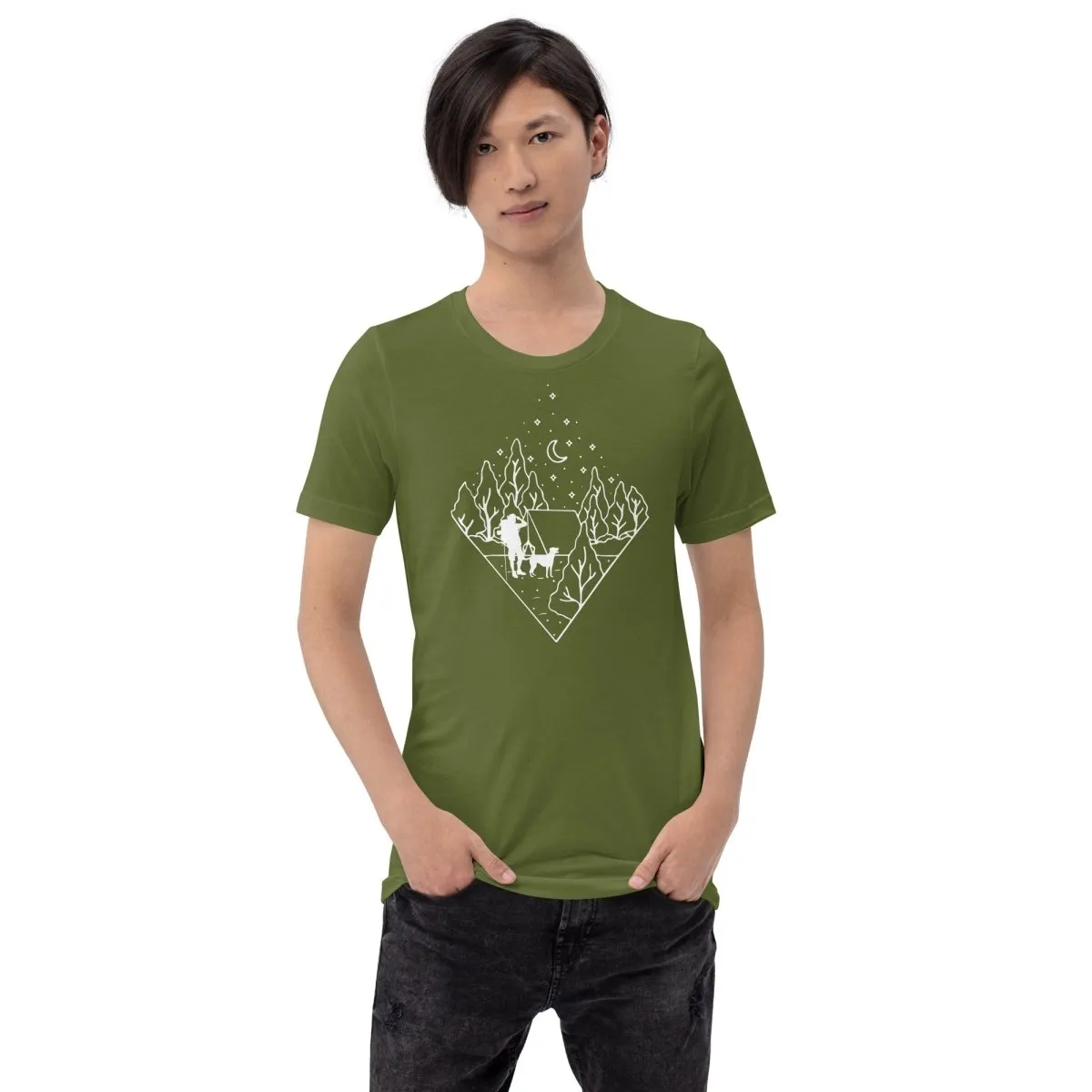 Dog Dad Camping T-Shirt