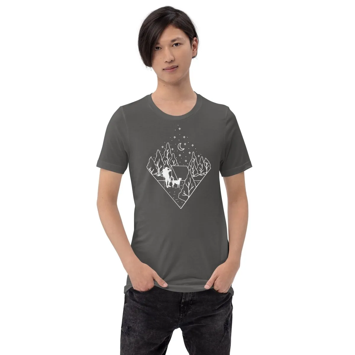 Dog Dad Camping T-Shirt