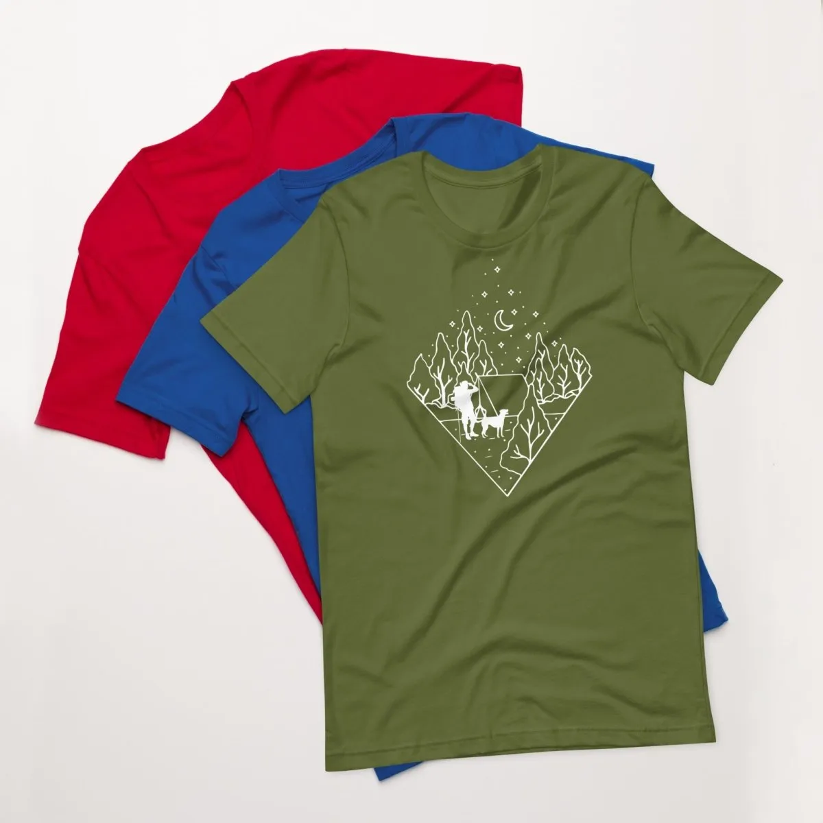 Dog Dad Camping T-Shirt