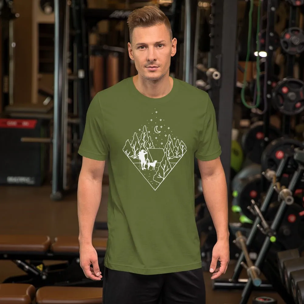 Dog Dad Camping T-Shirt