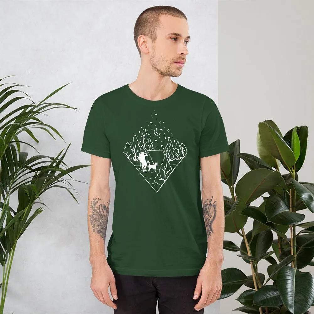 Dog Dad Camping T-Shirt