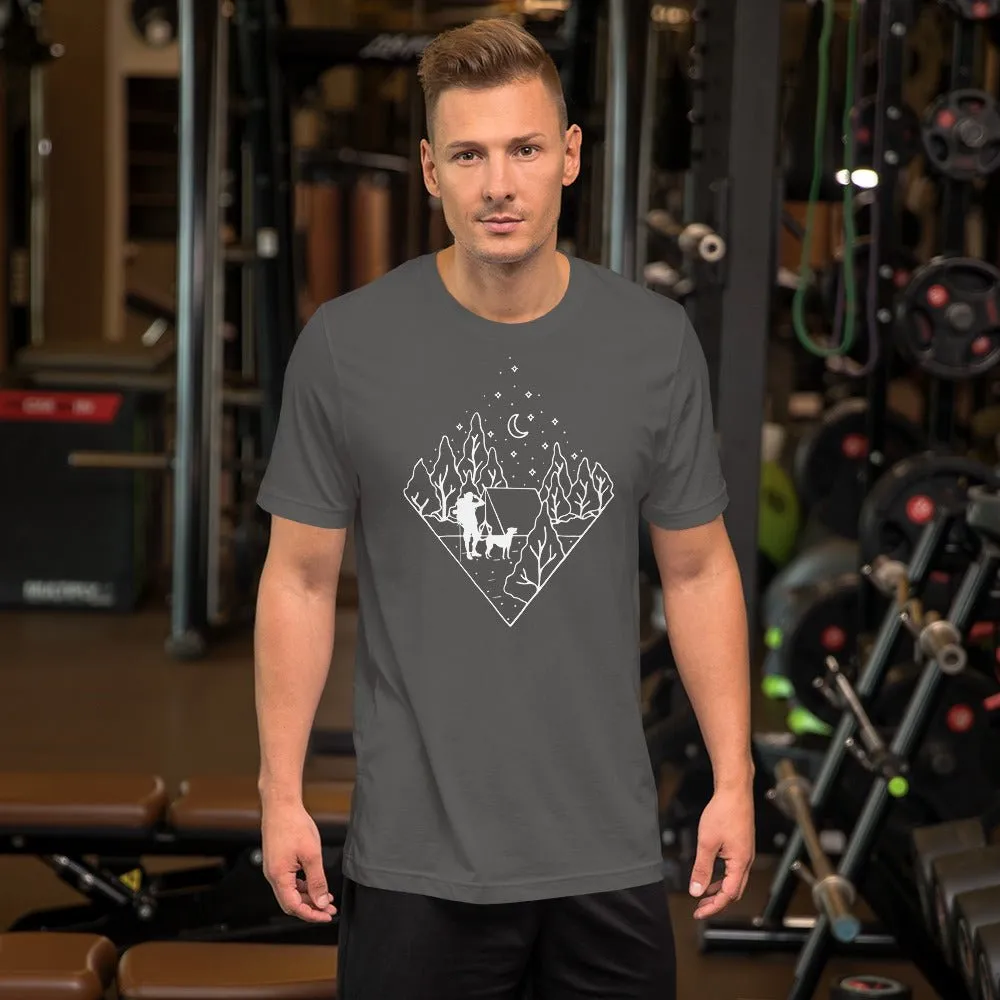 Dog Dad Camping T-Shirt